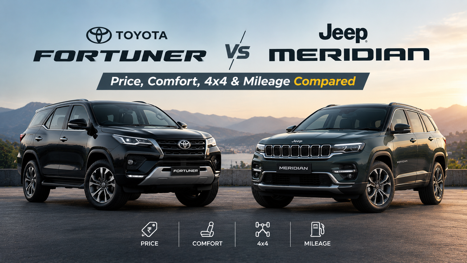 Fortuner vs Meridian: Price, Comfort, 4x4 & Mileage Compared