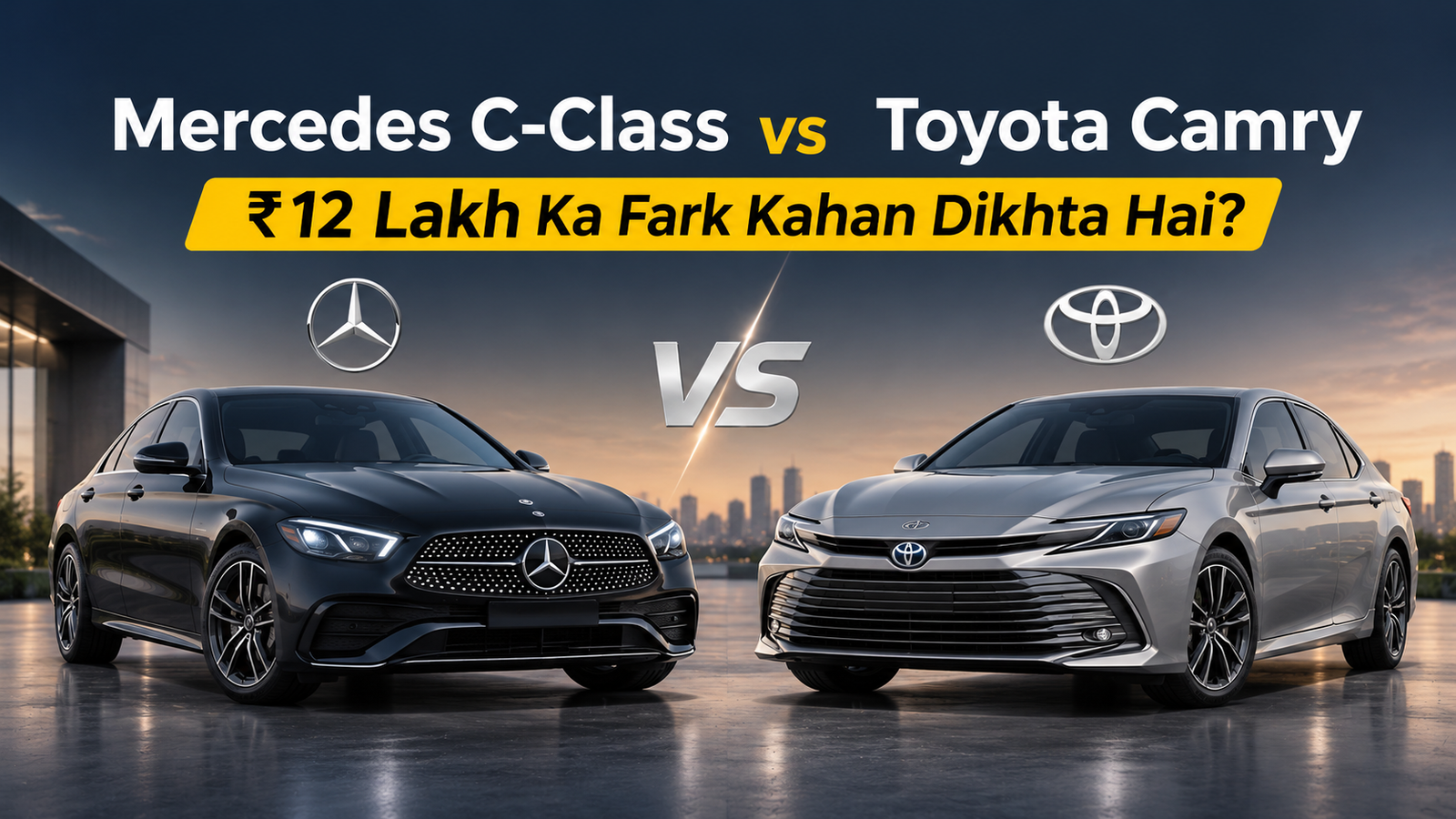 Mercedes C-Class vs Toyota Camry: ₹22 Lakh Ka Fark Kahan Dikhta Hai?